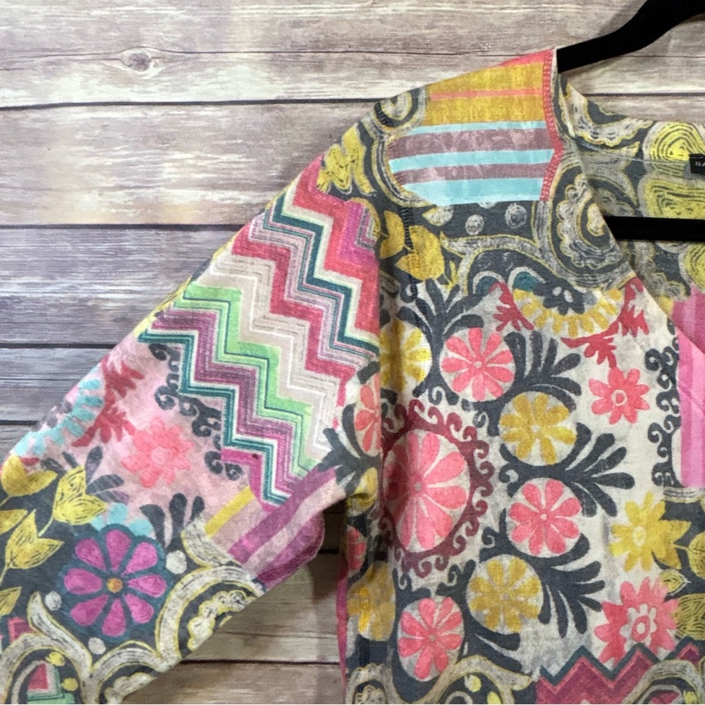 NALLY & MILLIE Boho Style Long Sleeve Top Medium - Picture 3 of 4